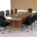 mesa de juntas con grommets